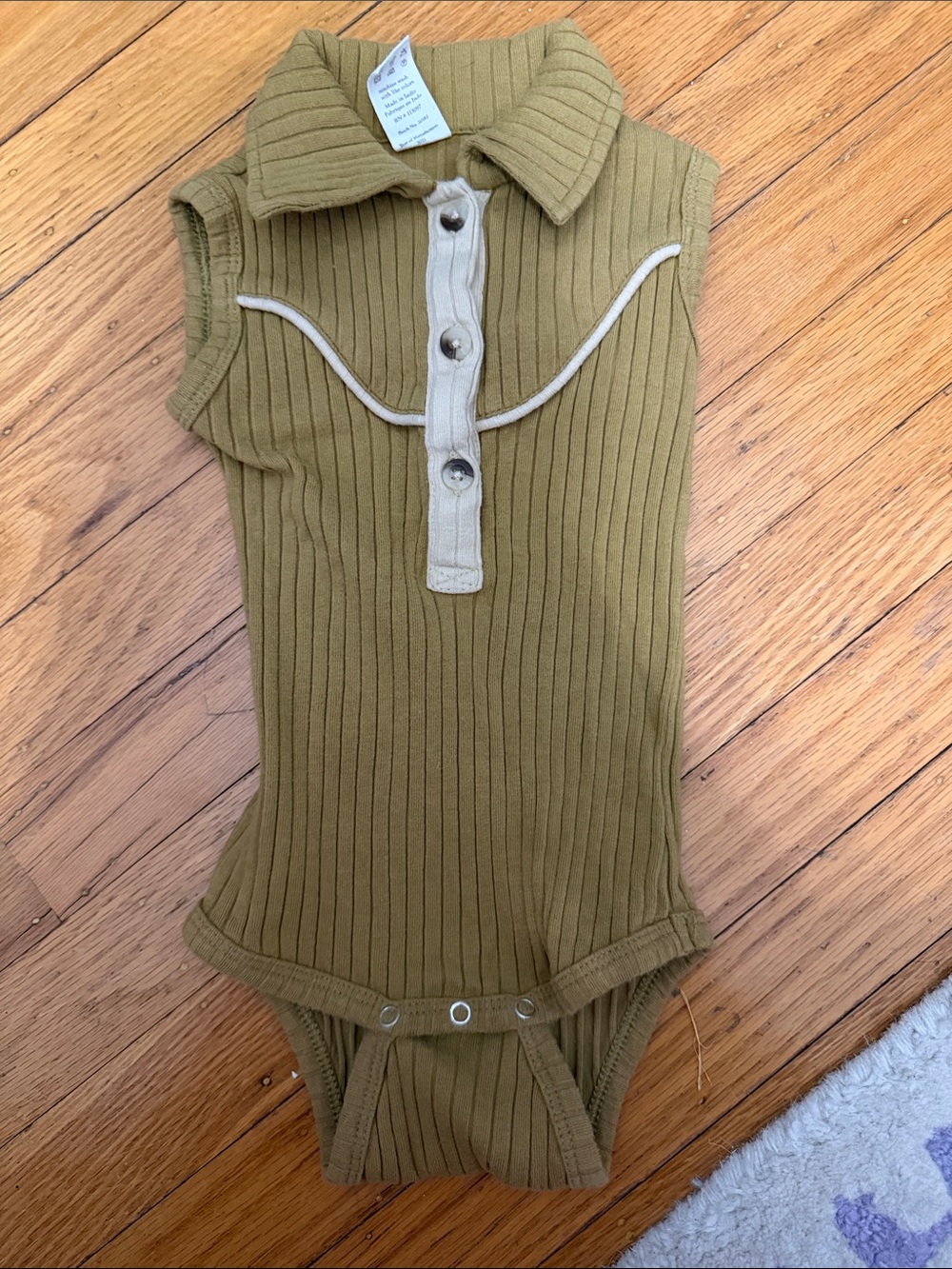 Kate Quinn 6-12 month 2021 Ribbed Sleeveless Baby One-Piece Bodysuit